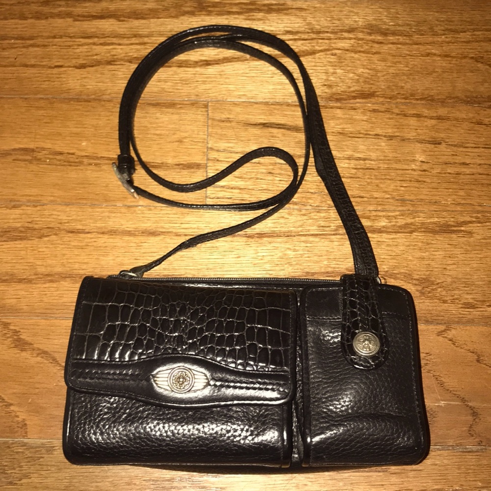 Brighton Stanton Double Wallet w/Strap Crossbody